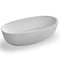 Ruvati 66-inch Matte White epiStone Solid Surface Oval Freestanding Bath Tub Canali RVB6719WH - alternate 2